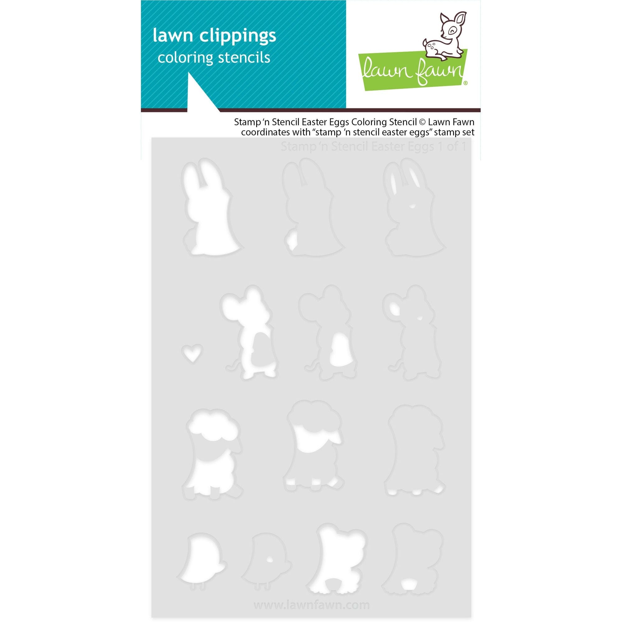 Lawn Fawn Stamp 'n Stencil Easter Eggs Coloring Stencil lf4030
