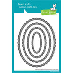 Lawn Fawn Stitched Scalloped Oval Stackables Dies lf4050