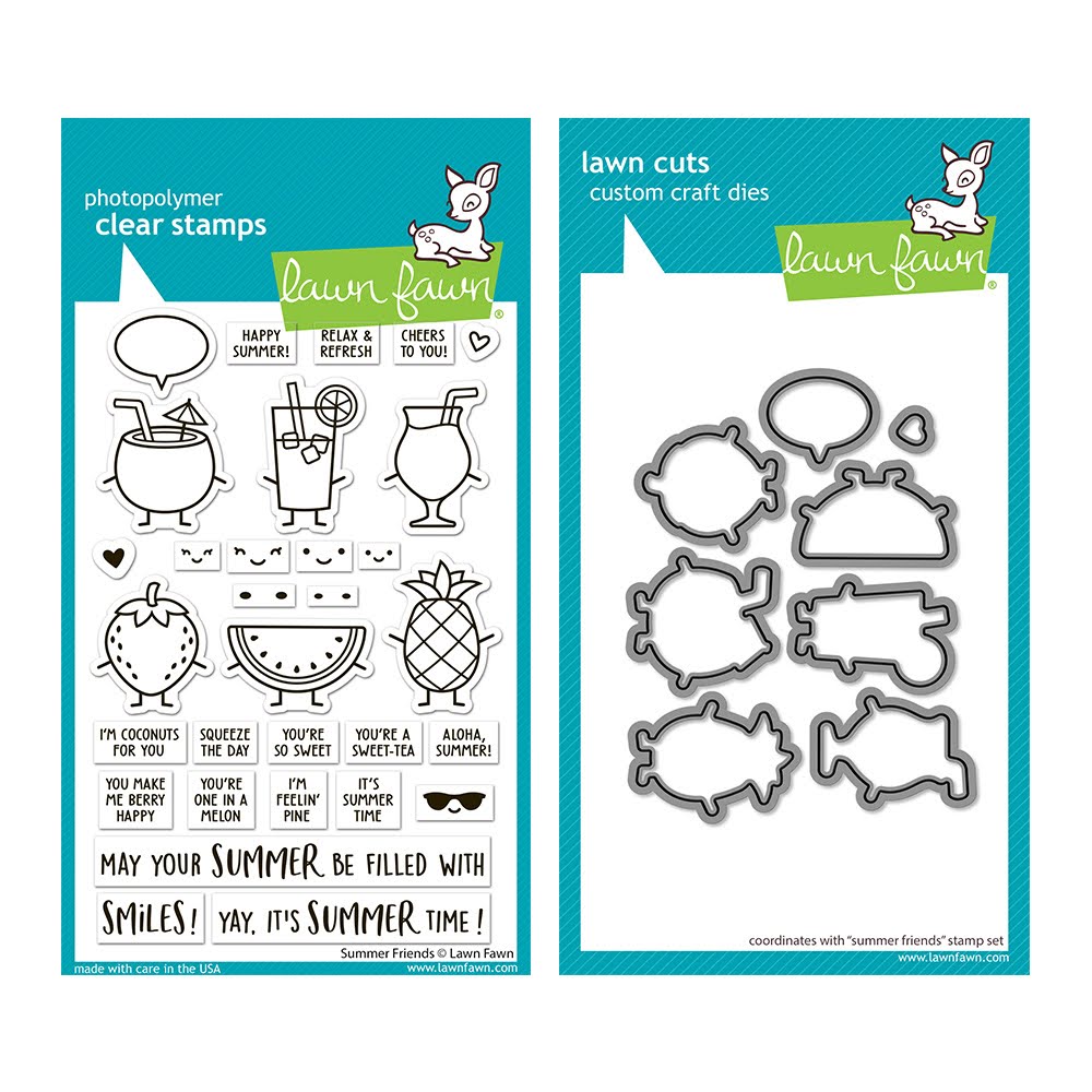 Lawn Fawn Summer Friends Stamps and Dies