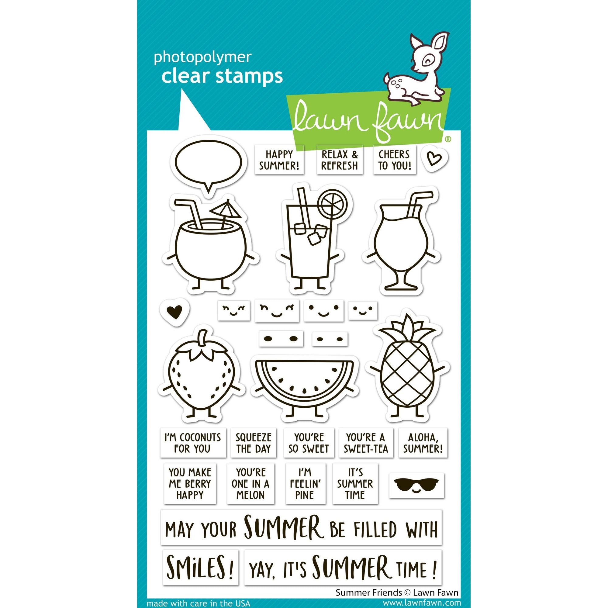Lawn Fawn Summer Friends Stamps lf3781