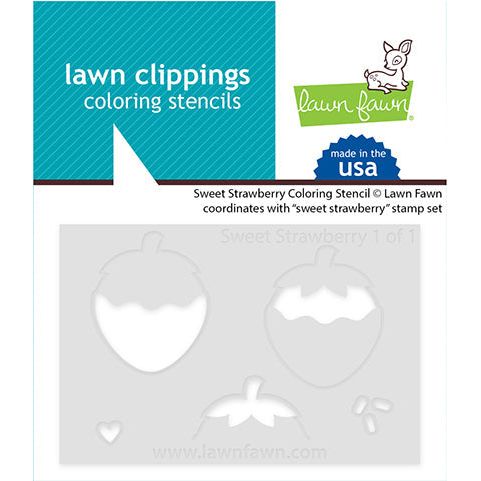 Lawn Fawn Sweet Strawberry Coloring Stencil lf3604