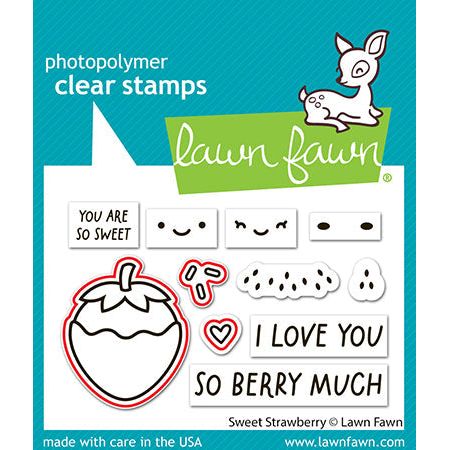 Lawn Fawn Sweet Strawberry Dies lf3603m red lines indicate what dies are included