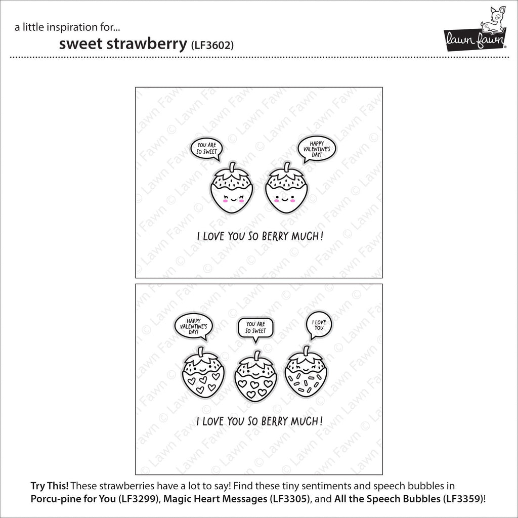 Lawn Fawn Sweet Strawberry Stamps lf3602 inspiration 2