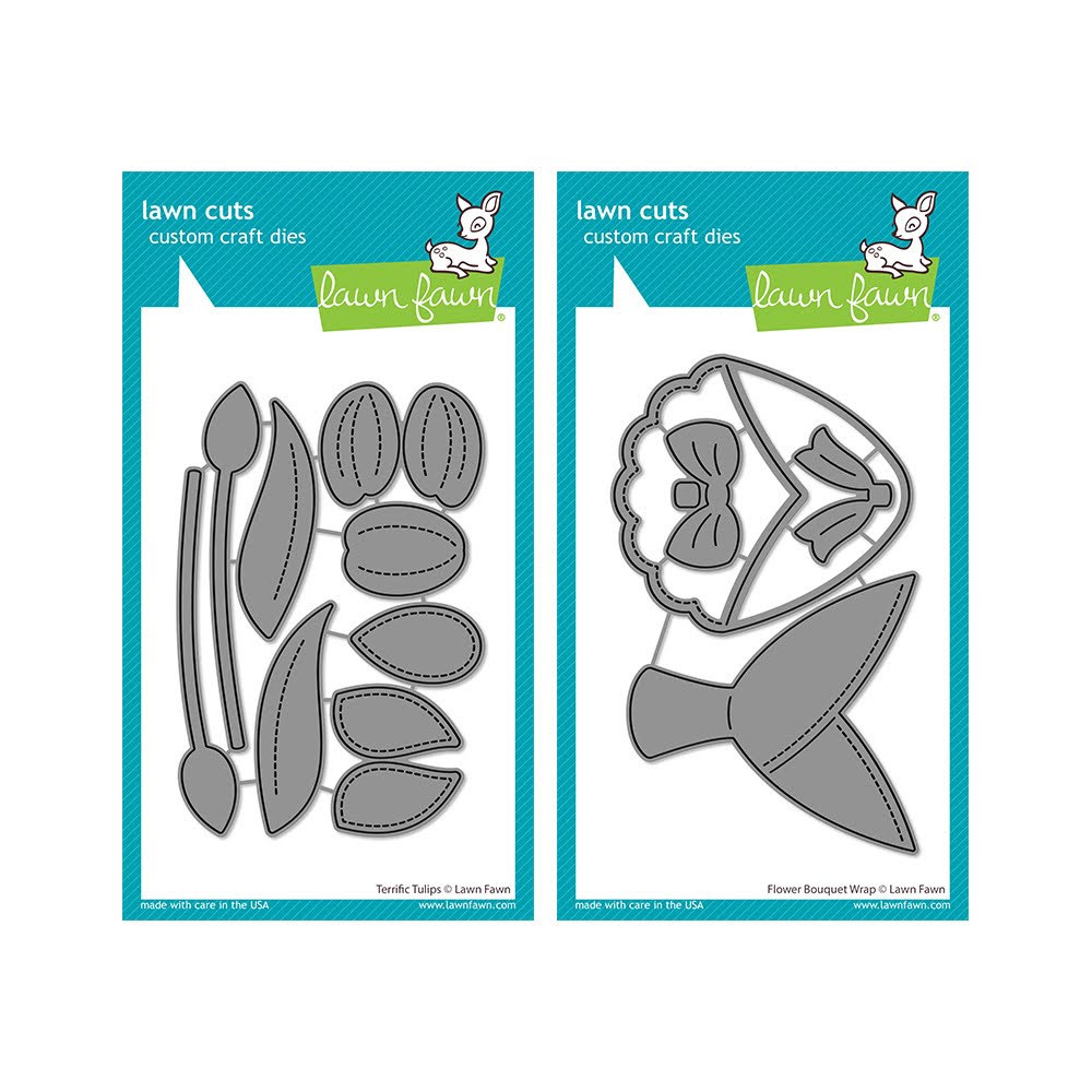 Lawn Fawn Terrific Tulips and Flower Bouquet Wrap Set