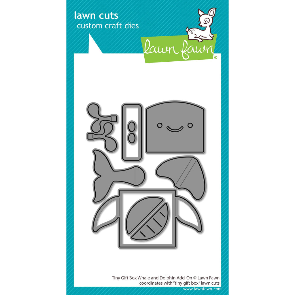 Lawn Fawn Tiny Gift Box Whale and Dolphin Add-On Dies lf4137