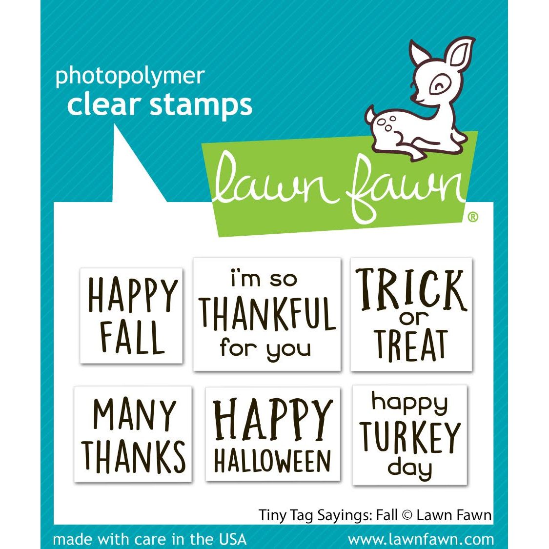 Lawn Fawn Tiny Tag Sayings: Fall Stamps lf3862