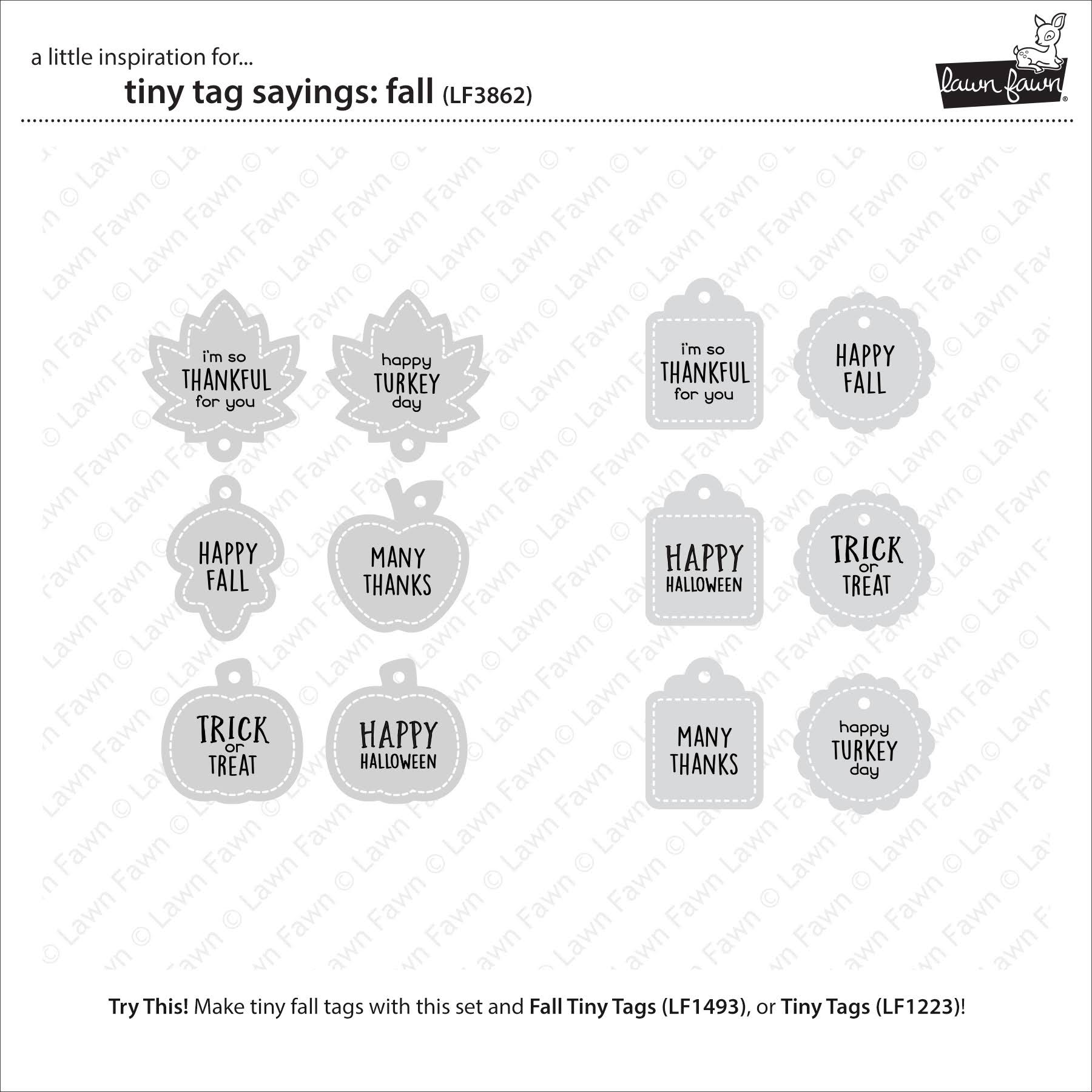Lawn Fawn Tiny Tag Sayings: Fall Stamps lf3862 idea for use
