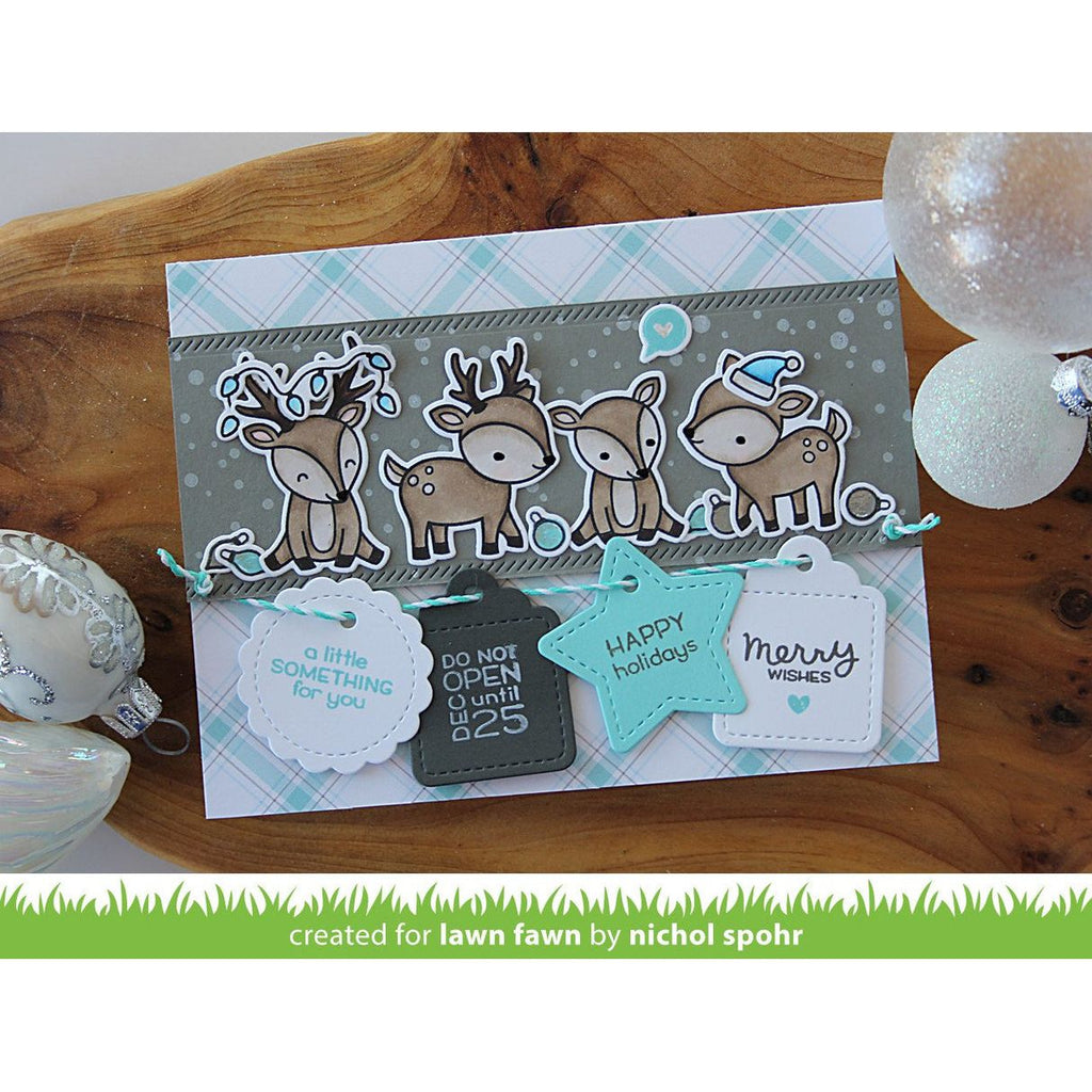 Lawn Fawn Tiny Tags Dies lf1223 christmas card