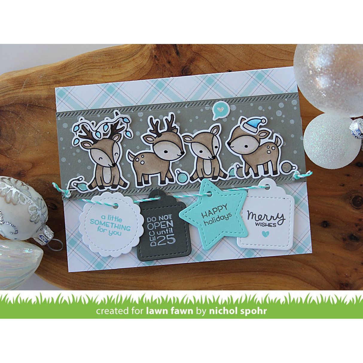Lawn Fawn Tiny Tags Dies lf1223 christmas card