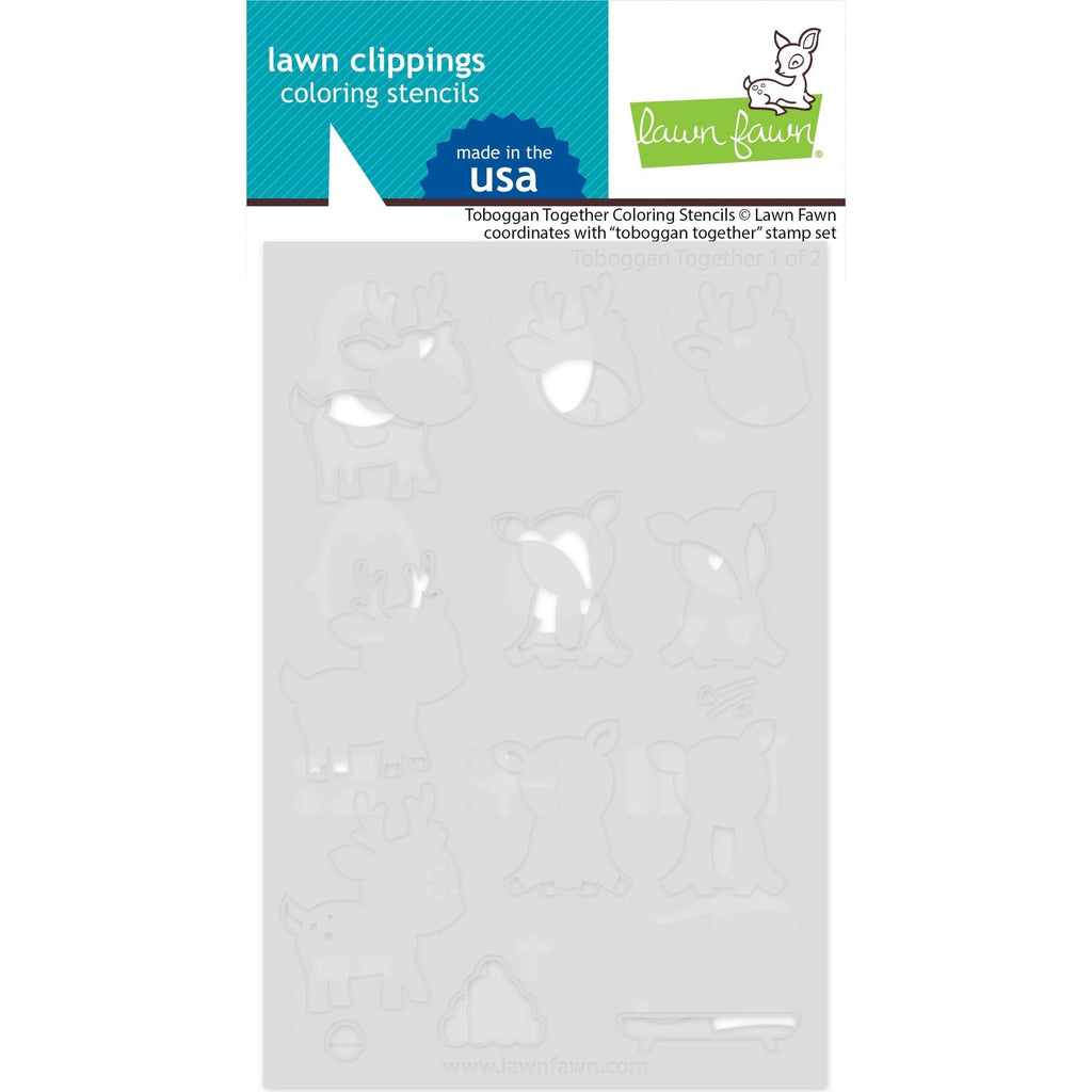Lawn Fawn Toboggan Together Coloring Stencils lf3592