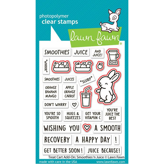 Lawn Fawn Treat Cart Add-On: Smoothies 'n Juice Coordinating Dies lf3675 red line indicate dies