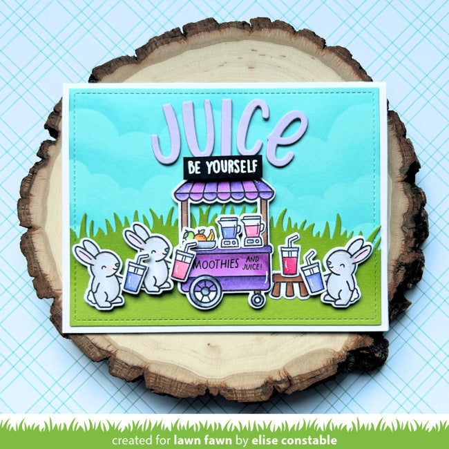 Lawn Fawn Treat Cart Add-On: Smoothies 'n Juice Stamps Dies and Coloring Stencils Set juice