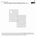 Lawn Fawn Treat Cart Add-On: Tacos Coloring Stencils lf3779 set of 2