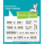 Lawn Fawn Treat Cart Sentiment Add-On: Tacos Stamps lf3780