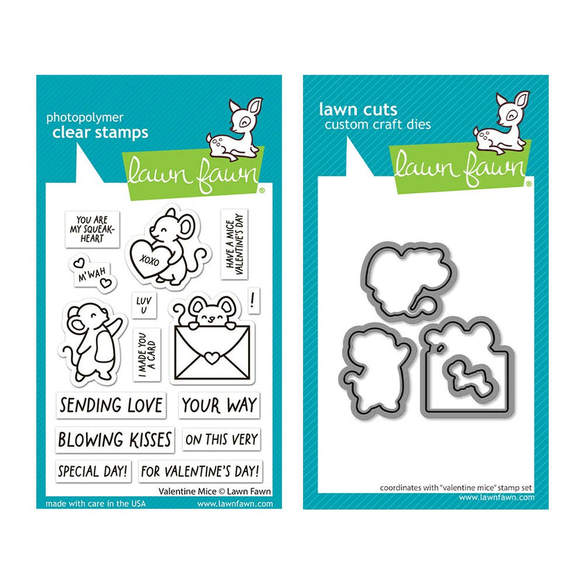 Lawn Fawn Valentine Mice Stamps and Dies – Simon Says Stamp