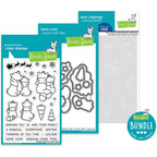 Lawn Fawn Winter Skies Stamps Dies and Coloring Stencils Bundle