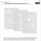 Lawn Fawn Wish You Were Here Coloring Stencils lf4173 all 3 stencils