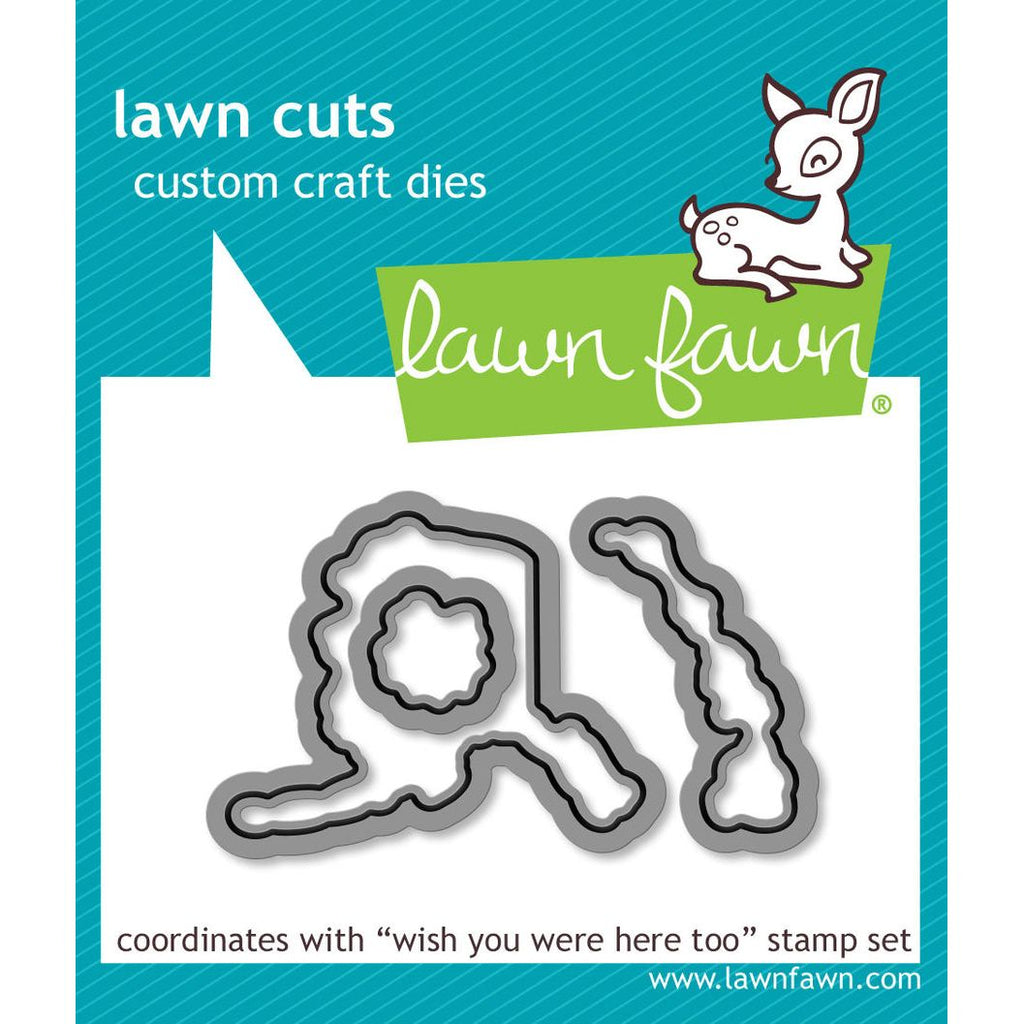 Lawn Fawn Wish You Were Here, Too Dies lf679