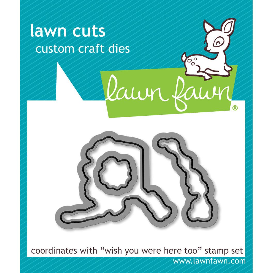 Lawn Fawn Wish You Were Here, Too Dies lf679