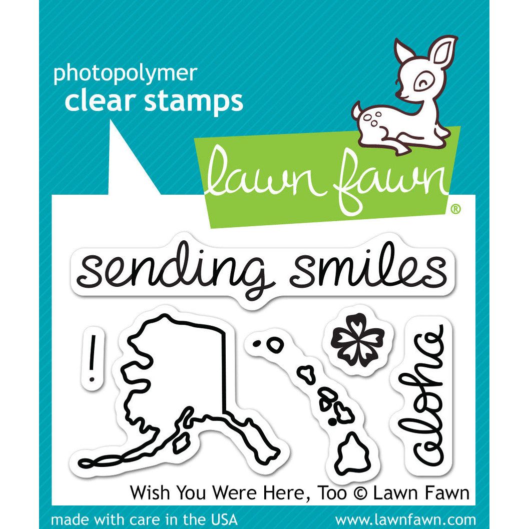 Lawn Fawn Wish You Were Here, Too Stamps lf678