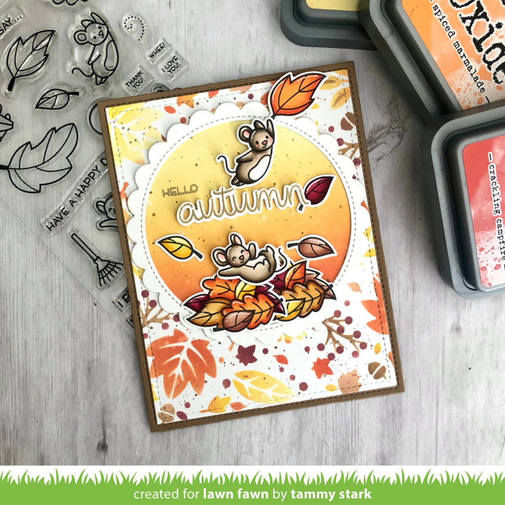 Lawn Fawn You Autumn Know Stamps Dies and Coloring Stencils Bundle Thanks