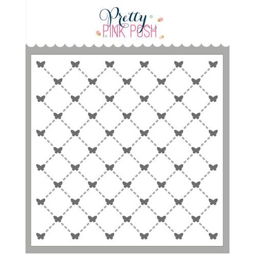 Pretty Pink Posh Layered Butterfly Lattice Stencils