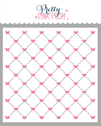 Pretty Pink Posh Layered Butterfly Lattice Stencils product image