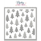 Pretty Pink Posh Layered Christmas Tree Stencils