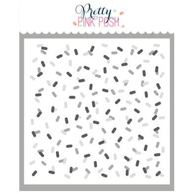 Pretty Pink Posh LAYERED CONFETTI Stencil