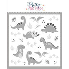 Pretty Pink Posh LAYERED DINOSAURS Stencils