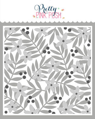 Pretty Pink Posh LAYERED LEAVES AND FLOWERS Stencils 3 Pack