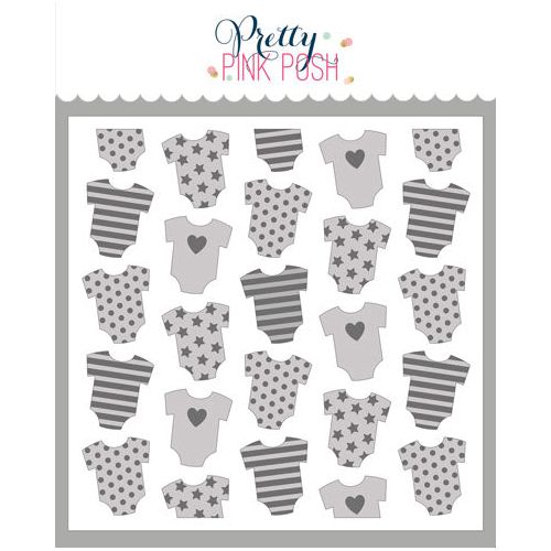 Pretty Pink Posh Layered Onesies Stencils