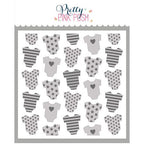 Pretty Pink Posh Layered Onesies Stencils
