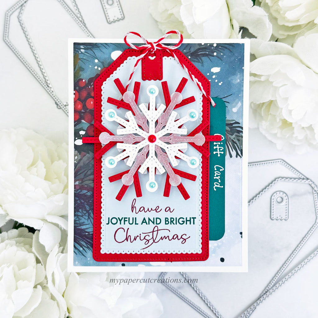 Simon Says Stamp Layered Scallop Tags Wafer Dies s1097 DieCember Christmas Card | color-code:ALT01