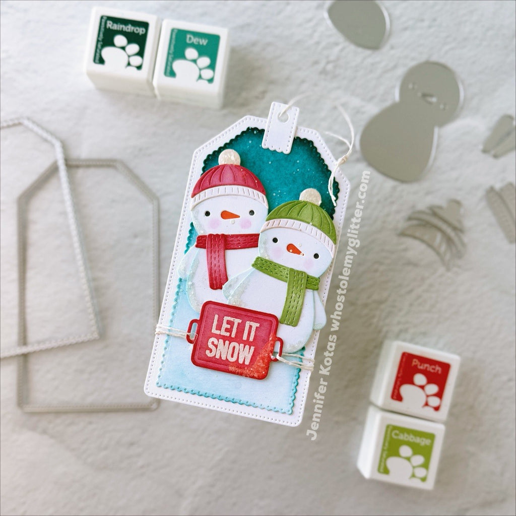 Simon Says Stamp Layered Scallop Tags Wafer Dies s1097 DieCember Christmas Gift Tag | color-code:ALT03