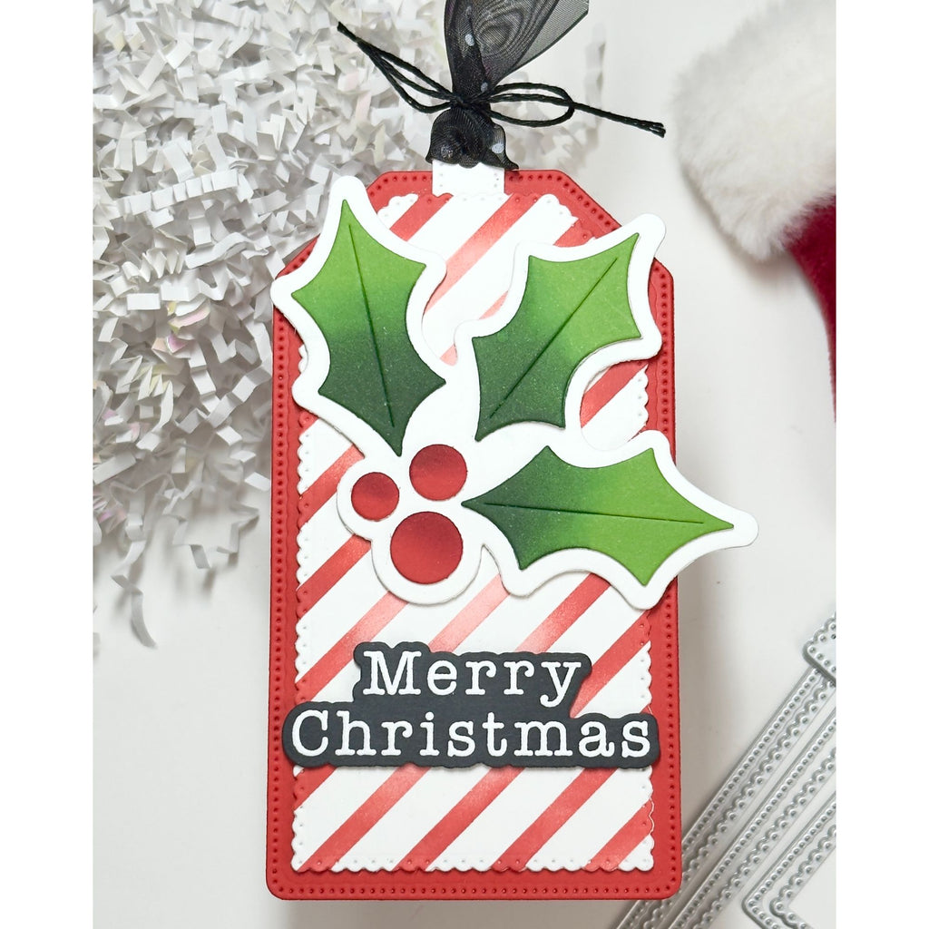 Simon Says Stamp Layered Scallop Tags Wafer Dies s1097 DieCember Christmas Tag