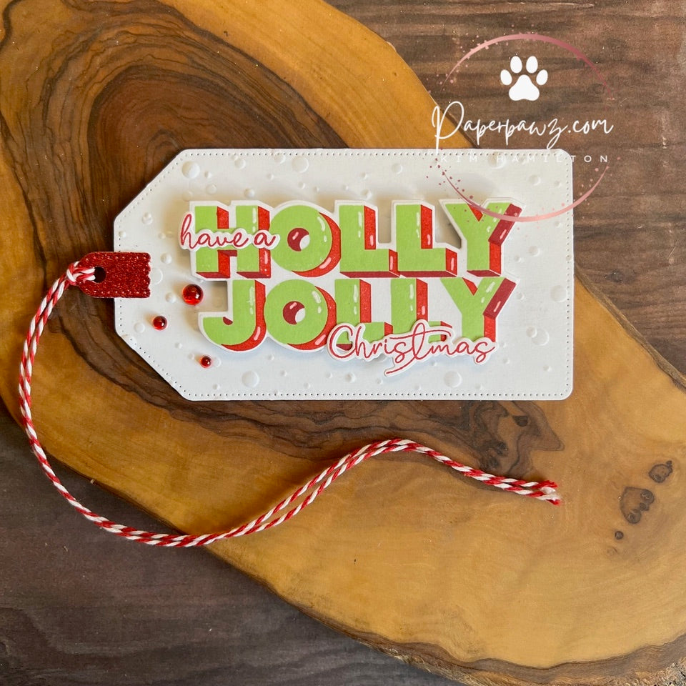 Simon Says Stamp Layered Scallop Tags Wafer Dies s1097 DieCember Christmas Gift Tag