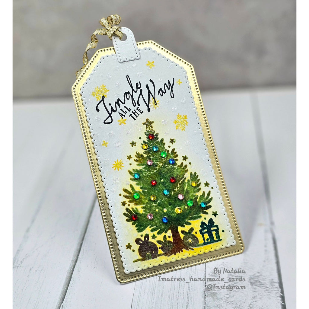 Simon Says Stamp Layered Scallop Tags Wafer Dies s1097 DieCember Christmas Tag