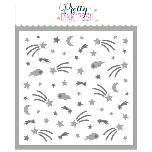Pretty Pink Posh Layered Shooting Stars Stencils