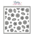 Pretty Pink Posh Layered Sports Balls Stencils