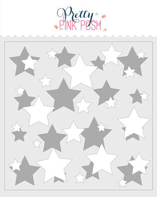 Pretty Pink Posh LAYERED STARS Stencils