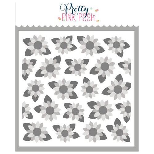 Pretty Pink Posh LAYERED SUNFLOWER Stencils