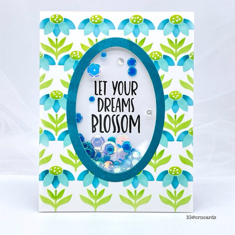 Simon Says Stamp Stencils Layered Sunflowers ssst221697 Just A Note Encouragement Card