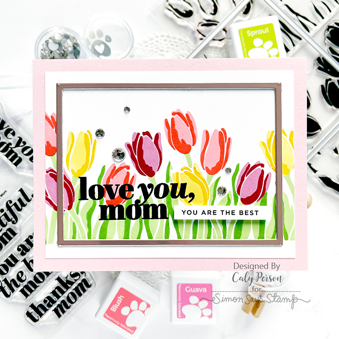 Simon Says Stamp! Simon Says Clear Stamps LAYERED TULIPS sss202121 Mother's Day Card | color-code:ALT01