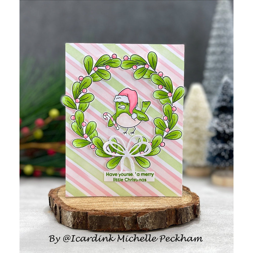 Simon Says Stamp Stencils Layering Peppermint Stripes ssst221709 All The Joy Christmas Card