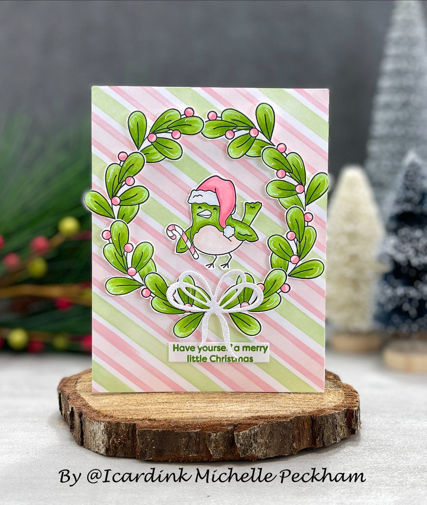 Simon Says Stamp Stencils Layering Peppermint Stripes ssst221709 All The Joy Christmas Card