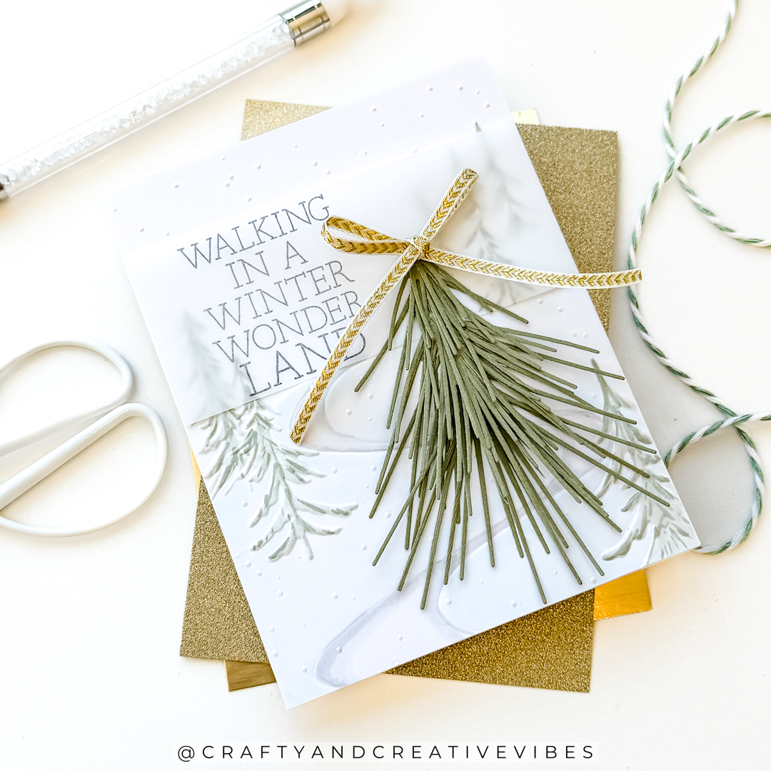 Simon Says Stamp Layering Pine Sprigs Wafer Die s1040 And Everything Nice Christmas Card | color-code:ALT02
