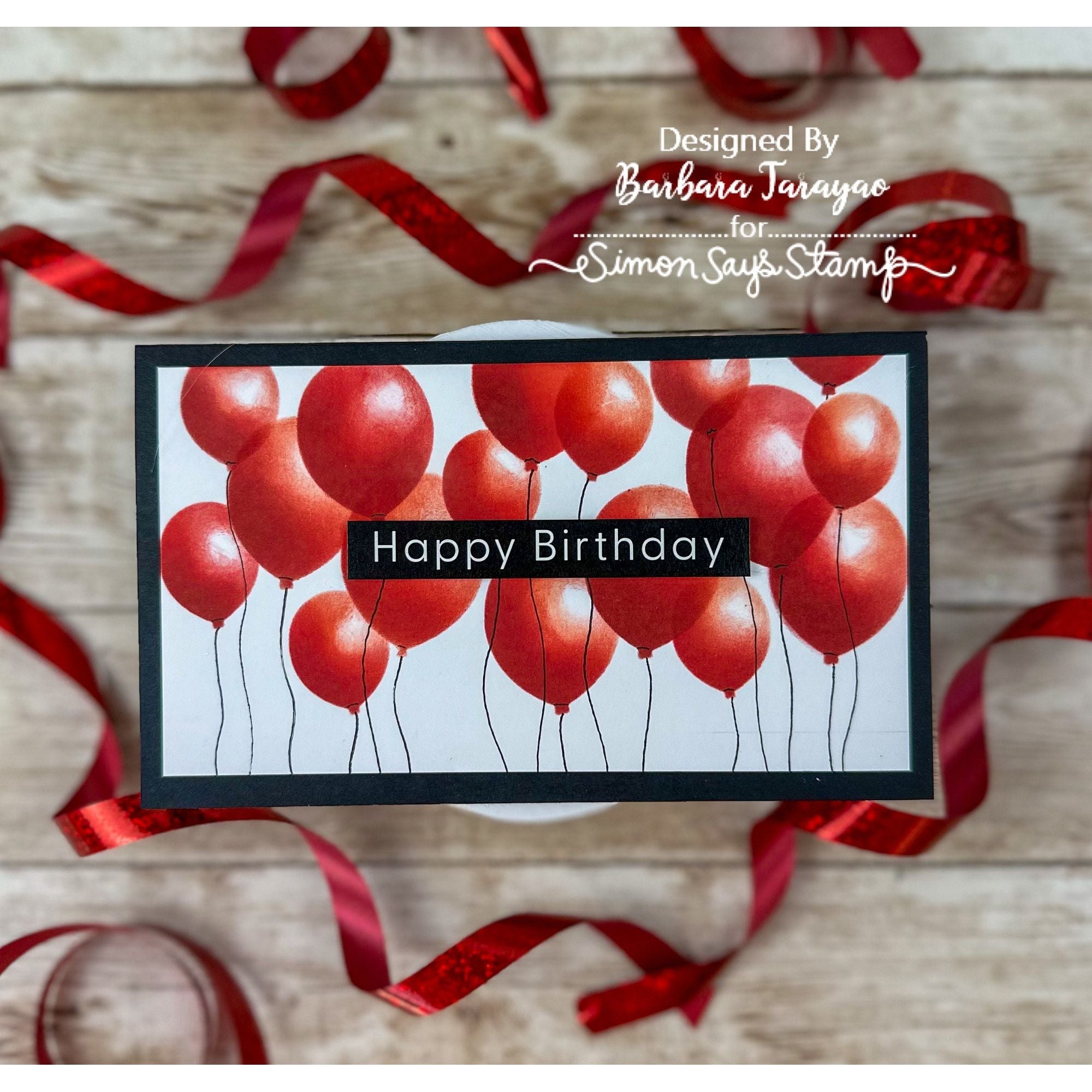 Simon Says Stamp Stencils Layering Balloons Borders 1049st Birthday Card | color-code:ALT01