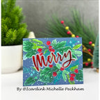 Simon Says Stamp Embossing Folder Leafy Double Garland sf534 And Everything Nice Holiday Card