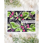 Simon Says Stamp Embossing Folder Leafy Double Garland sf534 And Everything Nice Holiday Card